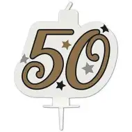 Narozeninová svíčka - číslo 50