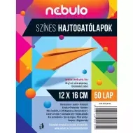 Nebulo: Barevný skládaný papír, 50 listů, 12x16 cm, 80 g