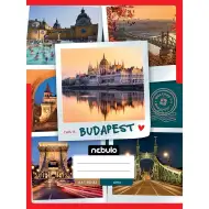 Nebulo: Sešit s hladkými listy, sešívaný, s budapešťským motivem, 80 listů, A4, linkovaný 32