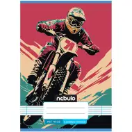 Nebulo: Sešit s motivem cross motorky, linkovaný, 2. třída, 16-32 listů, formát A5, sešitý
