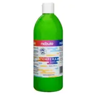 Nebulo: Světle zelená tekutá tempera v 500ml lahvi.