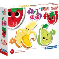Ovoce 4 v 1 Supercolor tvarové puzzle - Clementoni