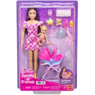 Panenka Barbie v květovaných šatech, sada chůva - Mattel