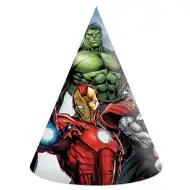 Papírové party klobouky Avengers, sada 6 ks