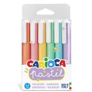 Pastelové fixy s výtažným hrotem, sada 6 kusů, 4,5 mm - Carioca