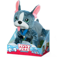 Peppy Pets: Plyšový francouzský buldoček s vodítkem 28 cm