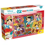 Pinocchio 2 v 1 108dílné puzzle a omalovánka 70x50 cm - Lisciani