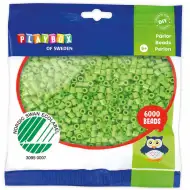 PlayBox: 5mm MIDI žehlitelné korálky světle zelené barvy v balení 6000 kusů.