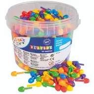 PlayBox: Barevná malá mozaika, sada 125 kusů, průměr 1 cm.
