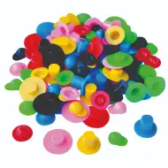 PlayBox: Barevná plastová čepice a klobouk sada 144 ks.