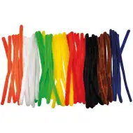PlayBox: Barevné chenillové nitě základní barvy 1,6x28cm balení 50 kusů