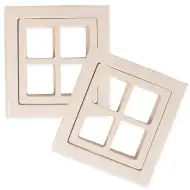 PlayBox: Dřevěná okenní sada 2 ks 8x8,5 cm