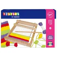 PlayBox: Kompletní tkalcovská sada s přízemi a čtvercovým tkalcovským rámem.