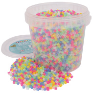 PlayBox: MIDI žehlící korálky 5 mm, barevné průhledné, v kbelíku, balení 10 000 ks