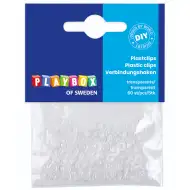 PlayBox: Průhledný plastový S klip pro šperky, sada 60 kusů.