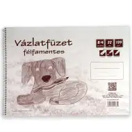 Polovičně bezdřevý spirálový skicák B/4, 32 listů, 120g