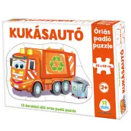 Popelářské auto obří podlahové puzzle 12 dílků