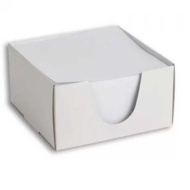 Poznámková kostka 9x9x5 cm, 500 listů, bílá, v krabičce