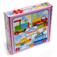 První puzzle: Vozidla 4 v 1 baby puzzle