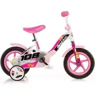 Růžové dětské kolo velikosti 10 - kolo Dino bikes