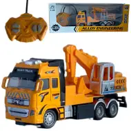 RC dálkově ovládaný stavební bagr nebo jeřáb s osvětlením ve dvou variantách 27MHz měřítko 1/36 20cm