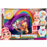 Rainbow High: Herní sada na bazénovou párty s panenkou Blush Parker