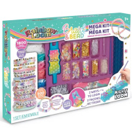 Rainbow Loom: Sada na výrobu obřích gumových náramků a navlékání korálků
