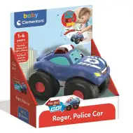 Roger, natahovací dětské policejní auto se zvukem a světlem - Clementoni