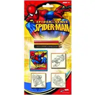 Sada 3 razítek s motivem Spider-Mana s barevnými tužkami