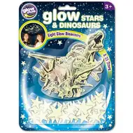Sada fosforeskujících samolepek s hvězdami a dinosaury