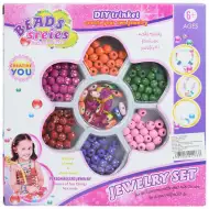 Sada na výrobu šperků Beads Series: Sada s více než 100 barevnými tečkovanými korálky