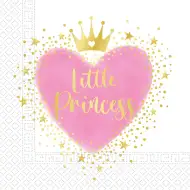 Sada papírových ubrousků Little Princess – 2vrstvé, 33x33 cm, 20 ks