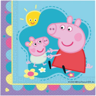 Sada papírových ubrousků Prasátko Peppa - dvouvrstvá, 33 × 33 cm, 20 ks