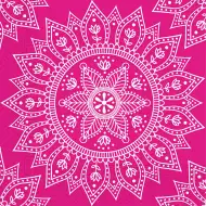 Sada papírových ubrousků mandala fuchsiová-bílá – 2vrstvé, 33x33 cm, 20 ks