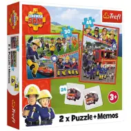 Sam hasičský puzzle a paměťové karty 2 v 1 set - Trefl