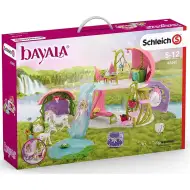 Schleich: Bayala - Třpytivý květinový dům s jednorožci, stájí a jezírkem herní set (42455)