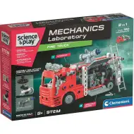 Science &amp; Play: Mechanická dílna - Stavebnice hasičského auta - Clementoni