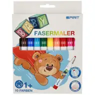 Spirit: Barevné dětské 10ks omyvatelná sada fixů