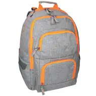 Spirit: E-Bag šedý a oranžový zaoblený školní batoh, batoh 46x34x22cm