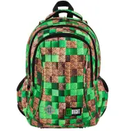 St.Right Pixel Cubes tříkomorový ergonomický školní batoh, batoh BP26 39x27x17cm