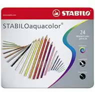 Stabilo: Aquacolor sada 24 barevných tužek v kovové krabici