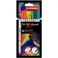 Stabilo: Pen 68 Brush ARTY štětcový fix sada 10ks
