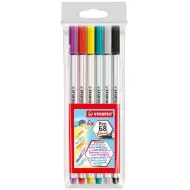 Stabilo: Pen 68 brush štětcový fix sada 6 ks