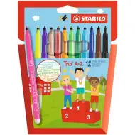 Stabilo: Trio A-Z barevný fixový set 12 ks