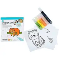 Sticker Art: Barvitelné nálepky sady zvířat - Comansi