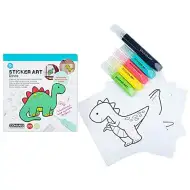 Sticker Art: Dinosauři k vymalování - sada samolepek - Comansi