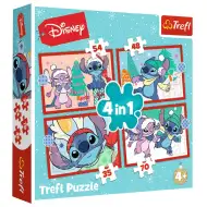 Stitch 4 v 1 puzzle 35-48-54-70 dílků Trefl