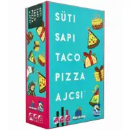 Sušenka, klobouk, taco, pizza, stolní hra s kostkami