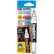 Tekutá bílá křída marker - Carioca