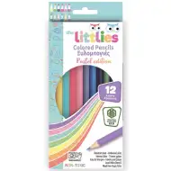 The Littlies: Pastelové bezdřevé 12ks sada barevných tužek